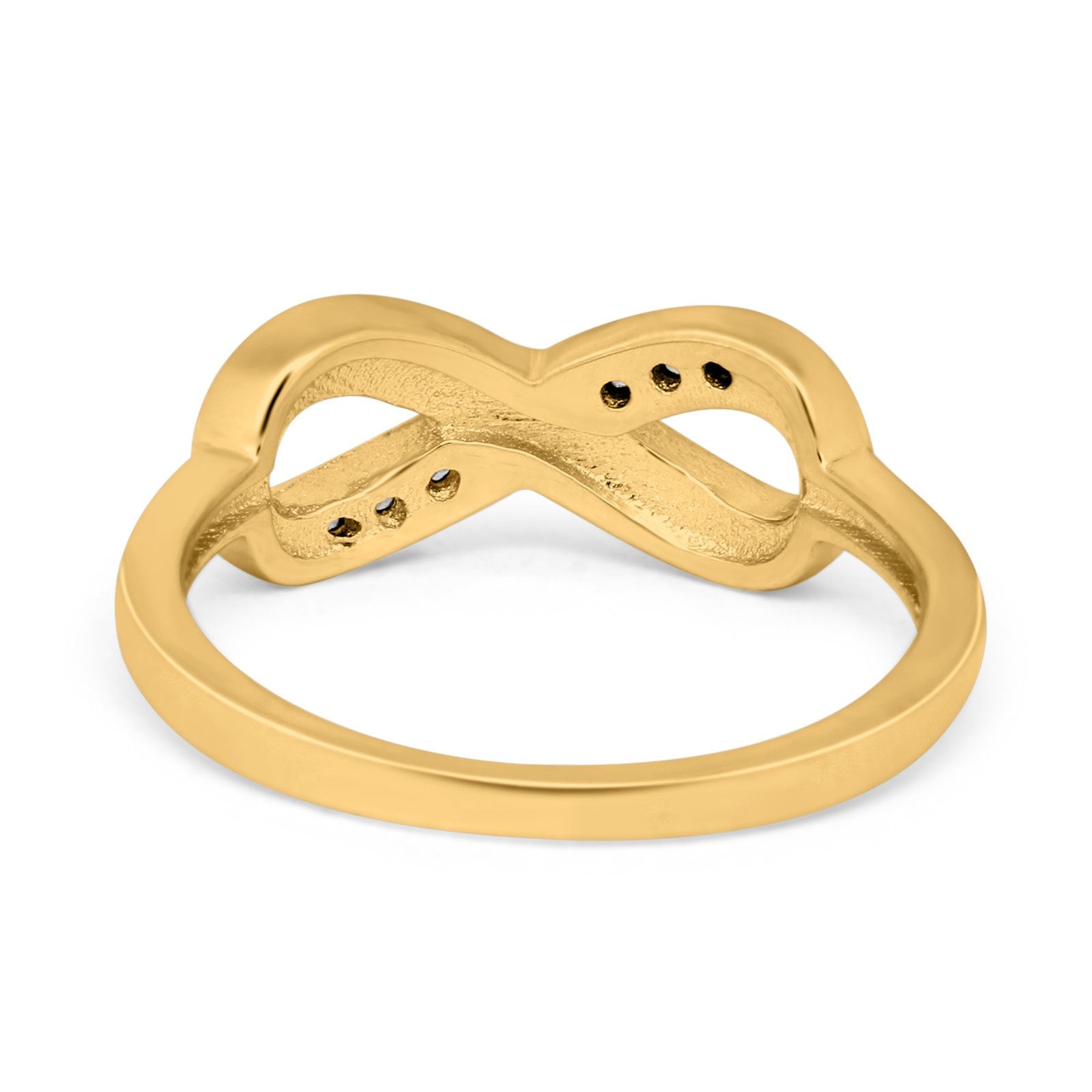 Infinity Ring Crisscross Simulated Cubic Zirconia Lab Opal 925 Sterling Silver