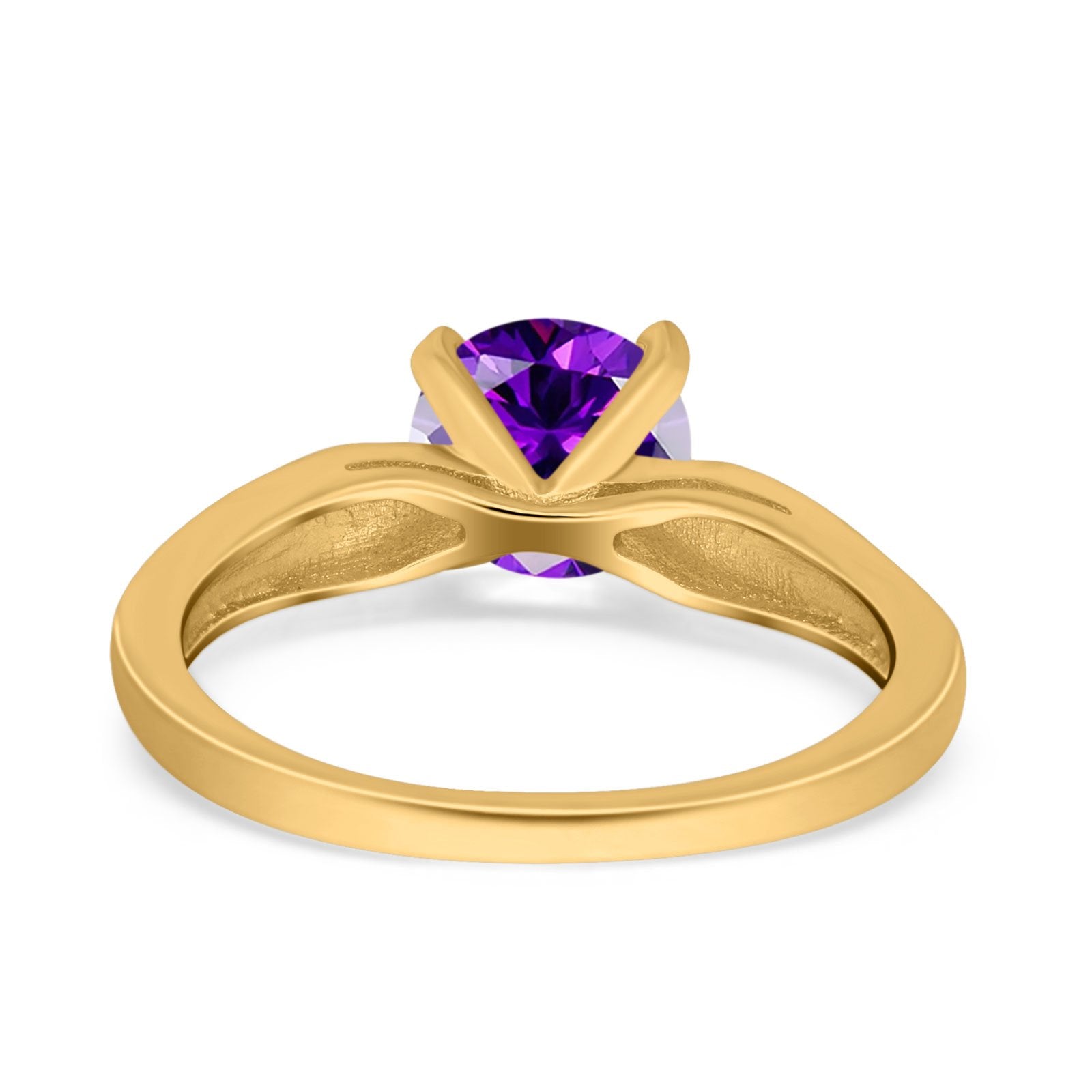 Solitaire Accent Engagement Ring Created Blue Opal Round Simulated Cubic Zirconia 925 Sterling Silver