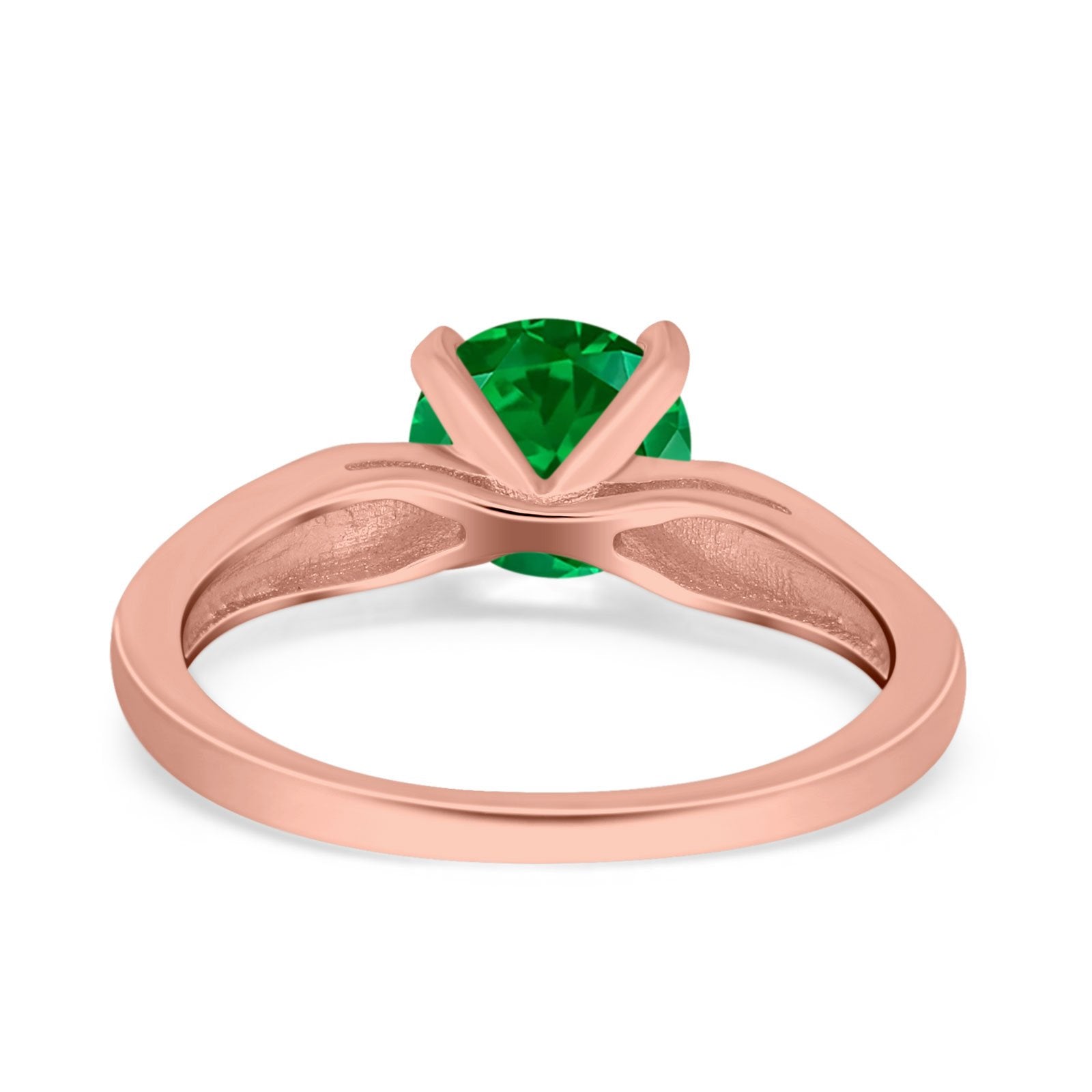 Solitaire Accent Engagement Ring Created White Opal Round Simulated Cubic Zirconia 925 Sterling Silver