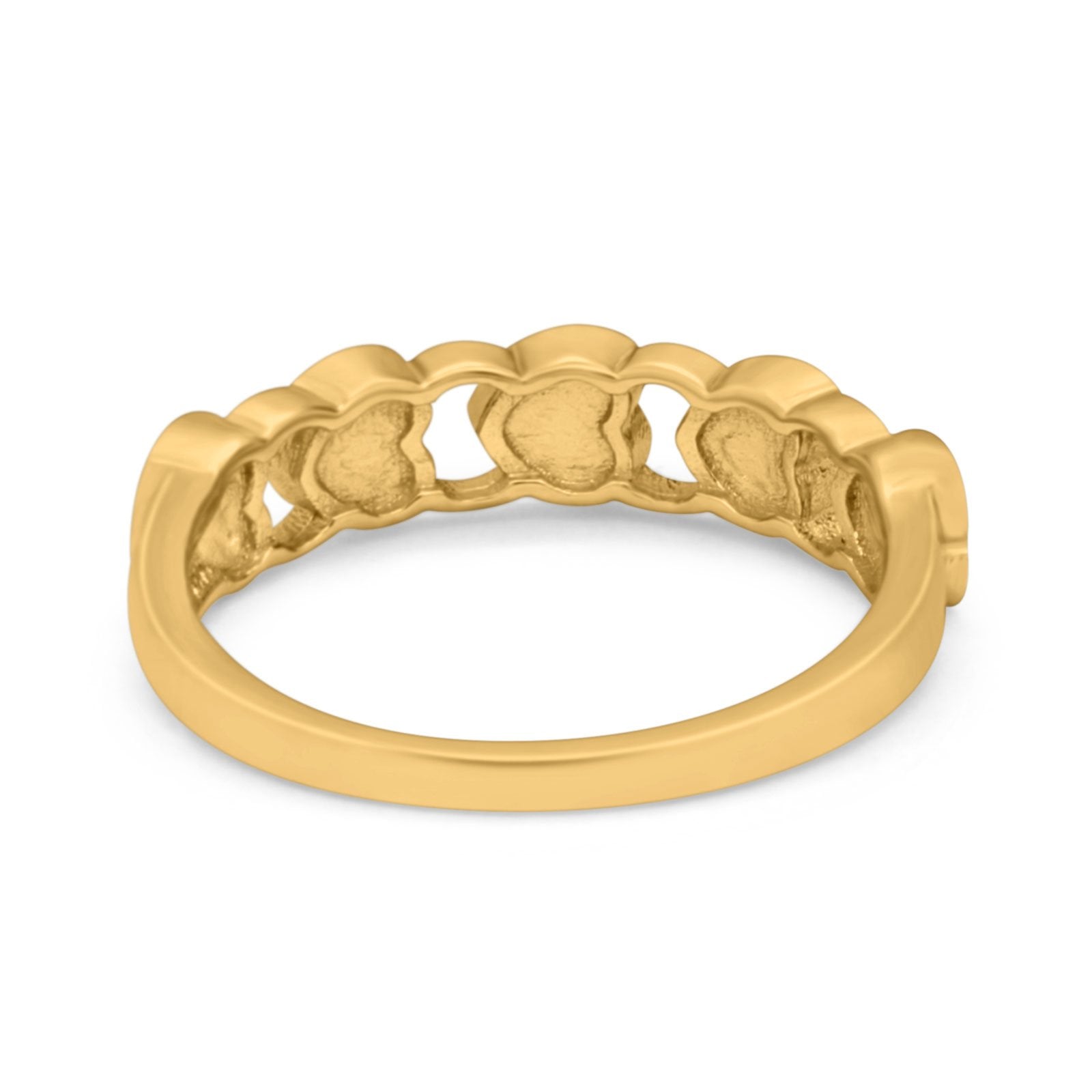 Heart Promise Thumb Eternity Rings Sideways Simulated Opal 925 Sterling Silver