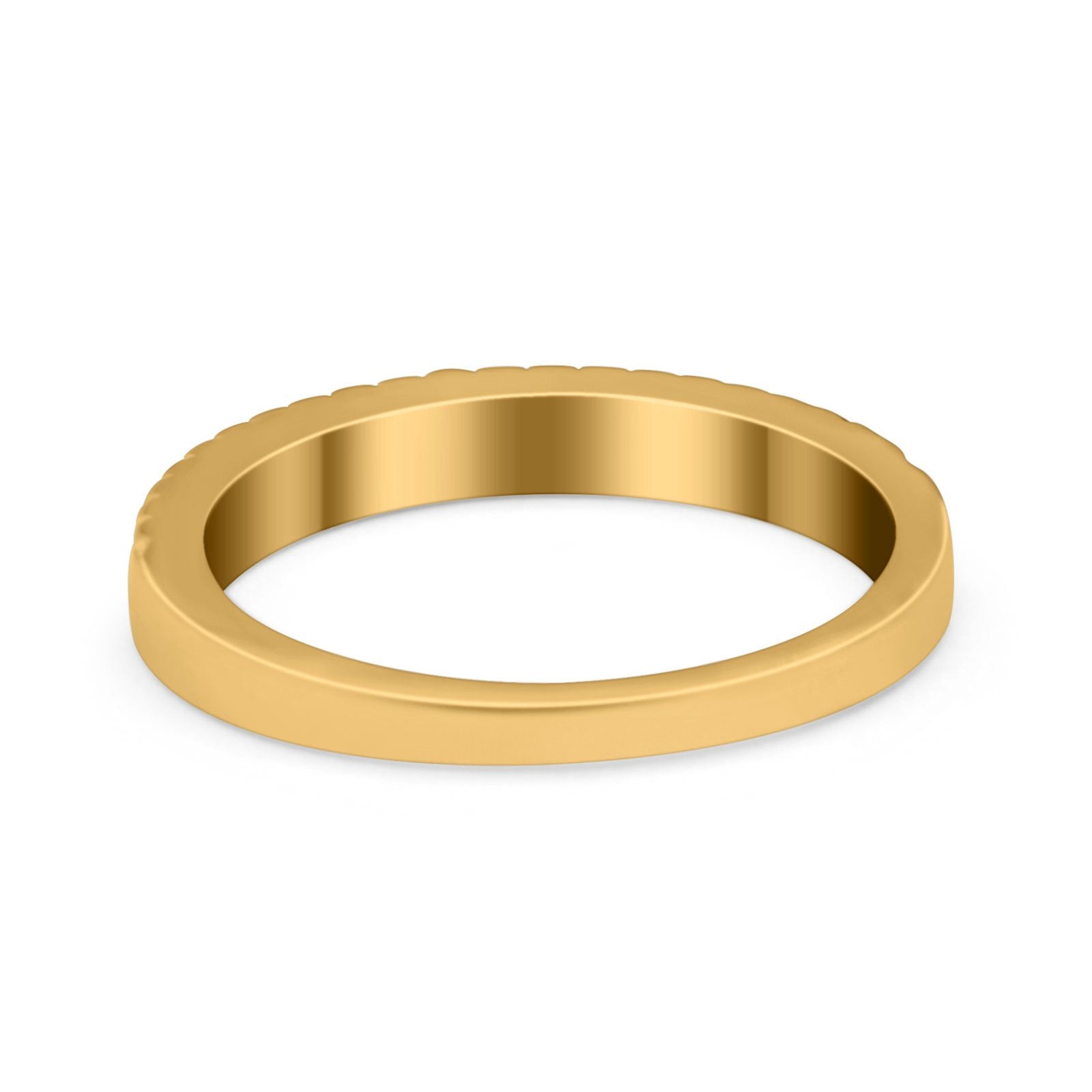 Wedding Rings Eternity Style Band Simulated Opal Round 925 Sterling Silver