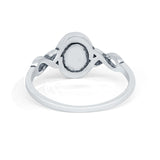 Celtic Trinity Ring Simulated Cubic Zirconia Infinity Shank 925 Sterling Silver