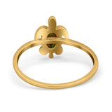 Turtle Ring Simulated Cubic Zirconia Opal 925 Sterling Silver