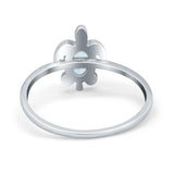 Turtle Ring Simulated Cubic Zirconia Opal 925 Sterling Silver