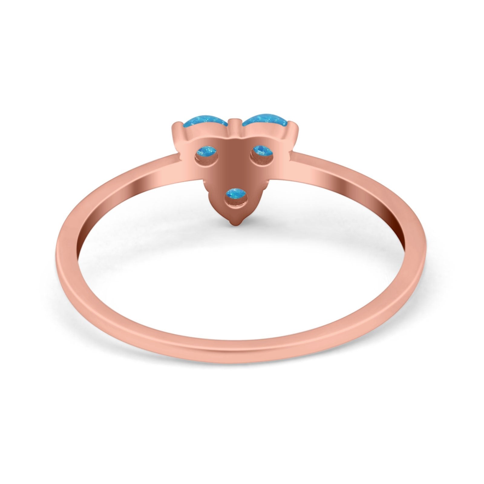 Fashion Thumb Ring Round Simulated Cubic Zirconia Opal 925 Sterling Silver