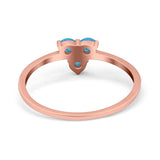 Fashion Thumb Ring Round Simulated Cubic Zirconia Opal 925 Sterling Silver