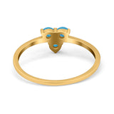 Fashion Thumb Ring Round Simulated Cubic Zirconia Opal 925 Sterling Silver