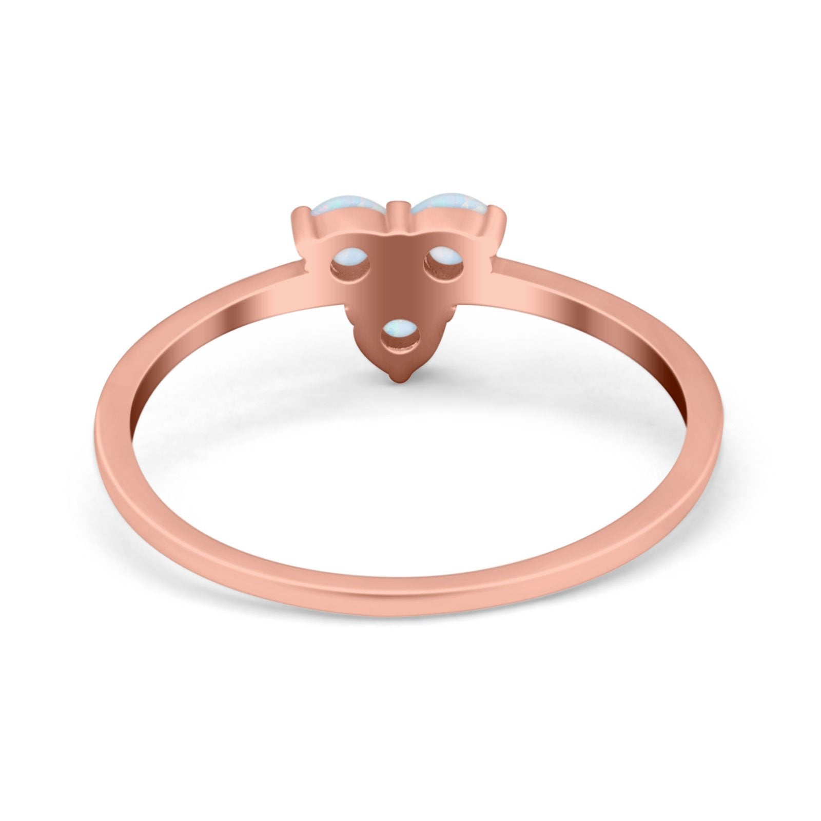 Fashion Thumb Ring Round Simulated Cubic Zirconia Opal 925 Sterling Silver