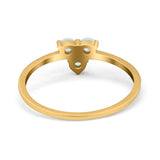 Fashion Thumb Ring Round Simulated Cubic Zirconia Opal 925 Sterling Silver