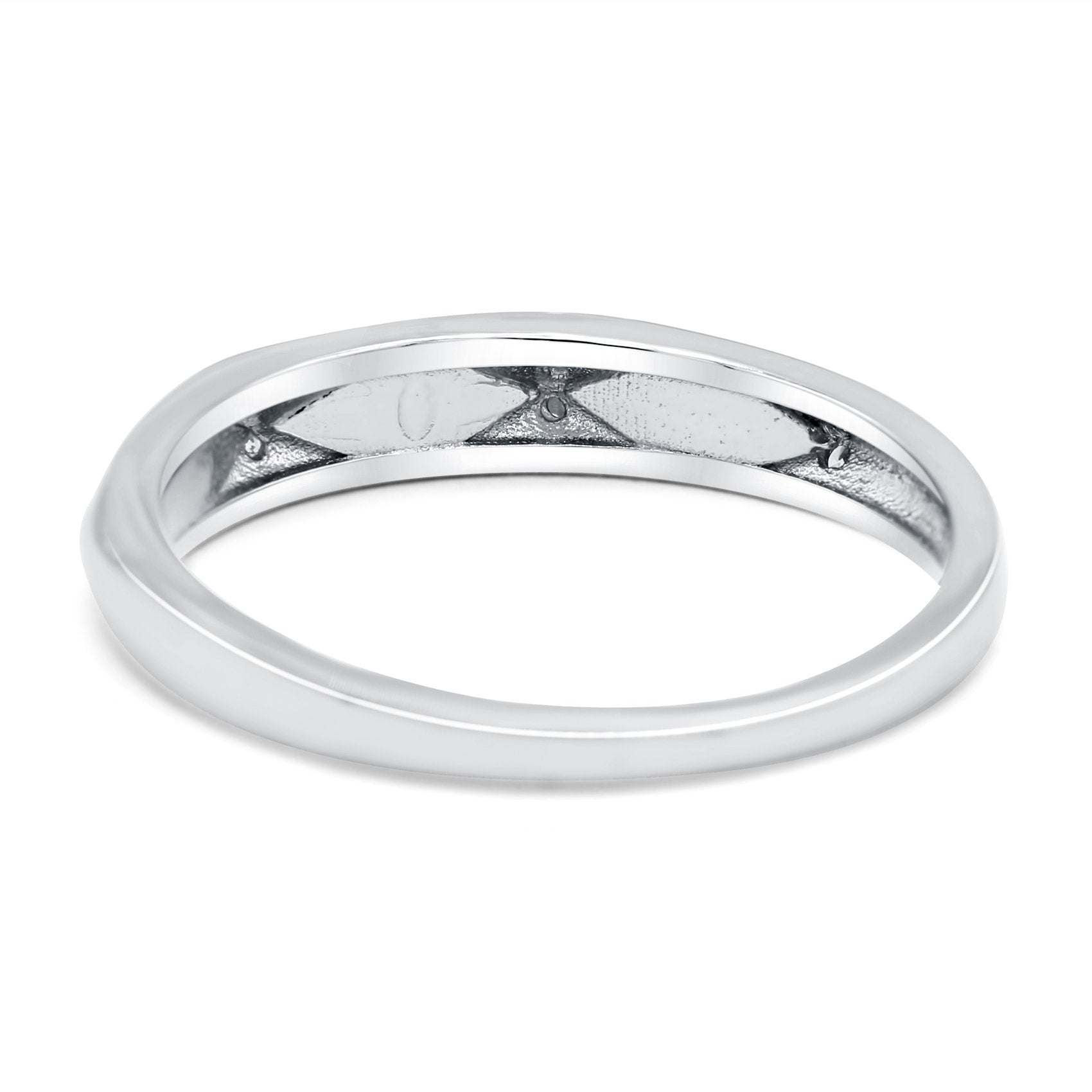 Half Eternity Lab Created Opal Wedding Ring Band Simulated Cubic Zirconia 925 Sterling Silver