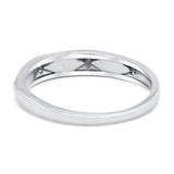 Half Eternity Lab Created Opal Wedding Ring Band Simulated Cubic Zirconia 925 Sterling Silver