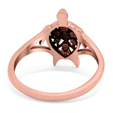 Turtle Ring Band Lab Created Opal 925 Sterling Silver (13mm)