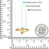 Turtle & Heart Ring Band Lab Created Opal 925 Sterling Silver (10mm)