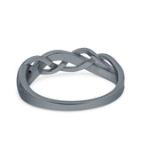 Criss Cross Ring Band Lab Created Opal 925 Sterling Silver (5mm)