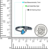 Heart & Cross Ring Band Lab Created Opal 925 Sterling Silver (7mm)