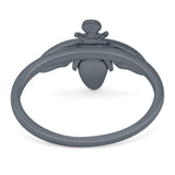 Bee Ring Band Lab Created Opal 925 Sterling Silver (11mm)