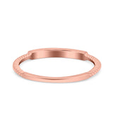 Simple Ring Band Lab Created Opal 925 Sterling Silver (2mm)