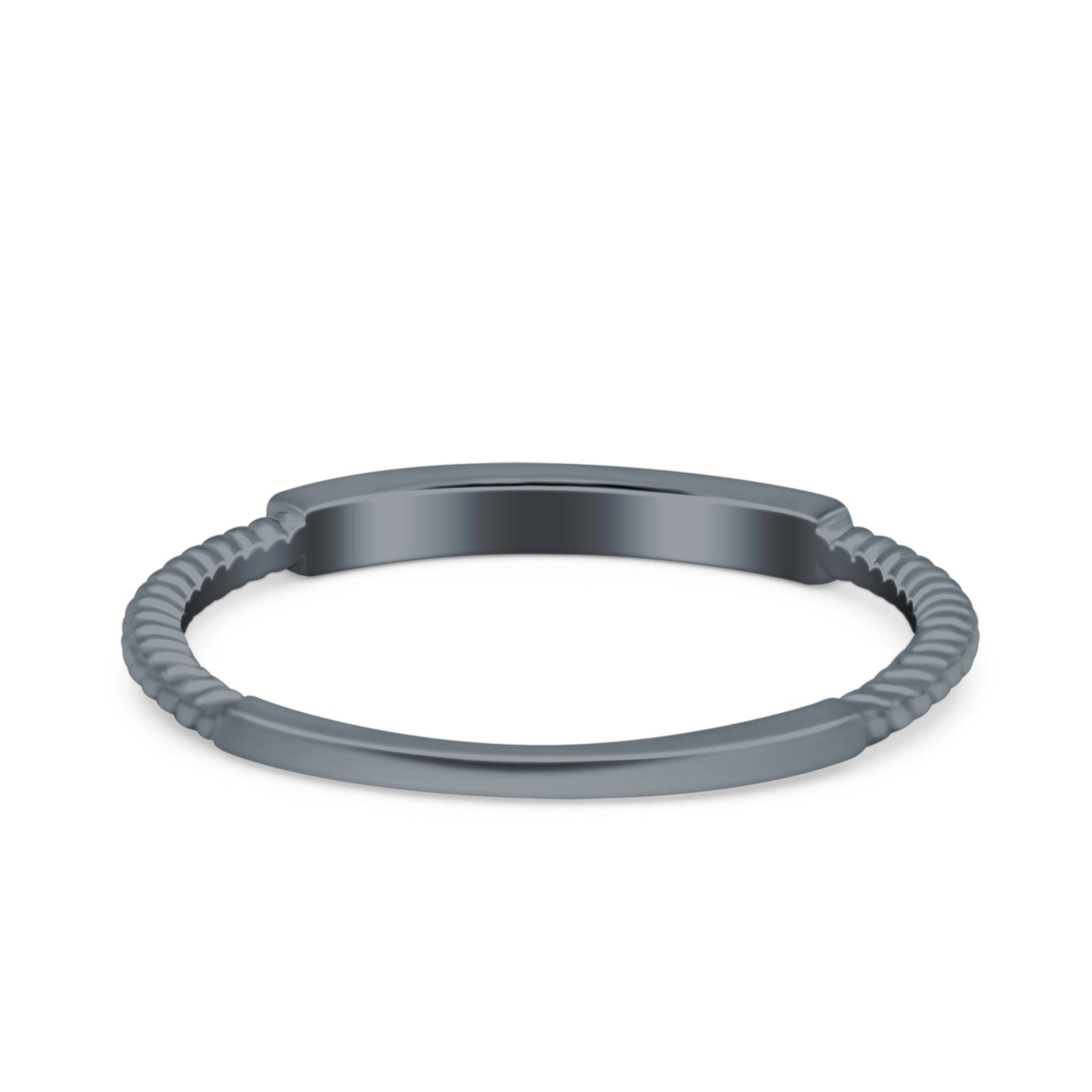 Simple Ring Band Lab Created Opal 925 Sterling Silver (2mm)