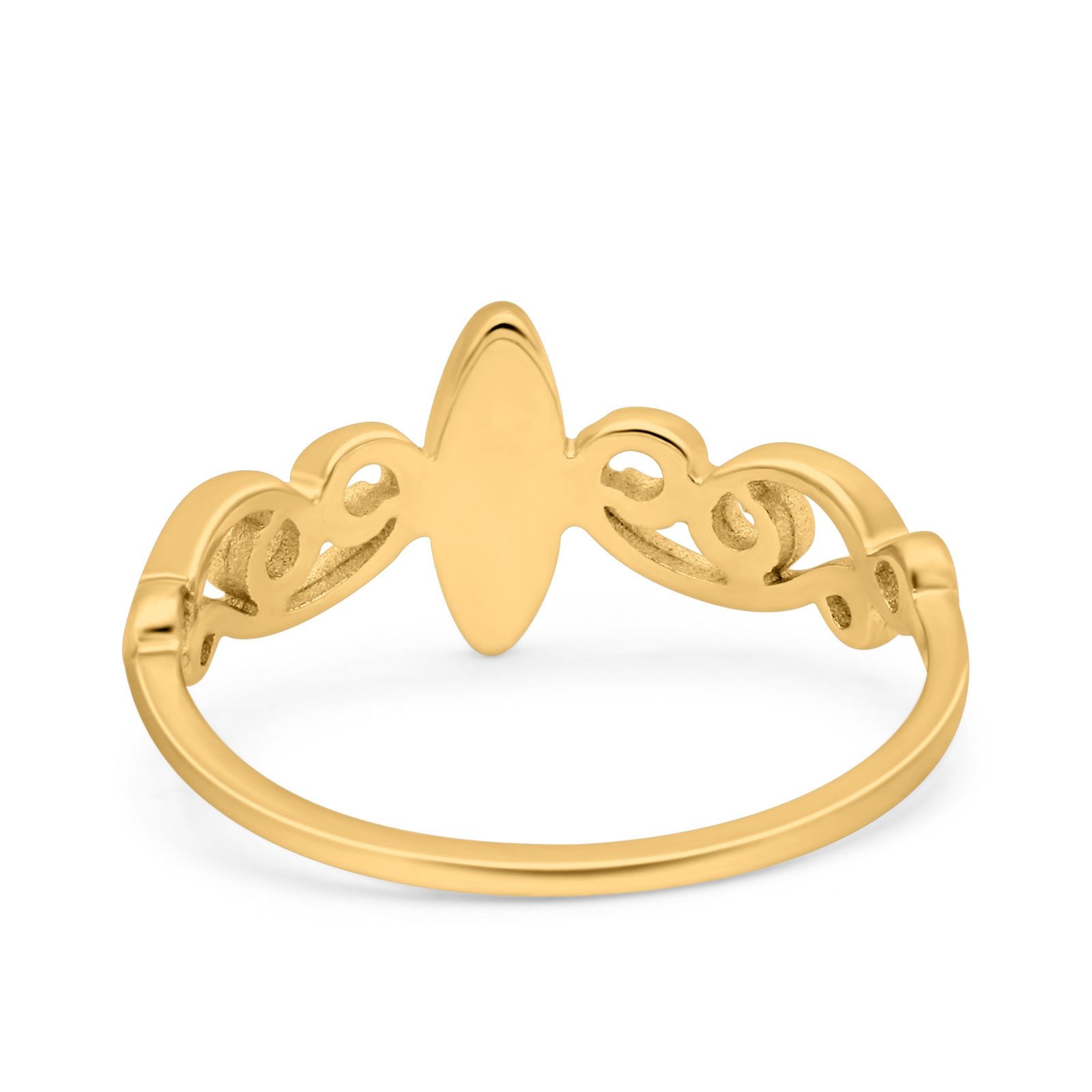 Filigree Thumb Ring Marquise Ring Band Lab Created Opal 925 Sterling Silver (9.5mm)