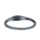 Simple Ring Band Lab Created Opal 925 Sterling Silver (3.5mm)