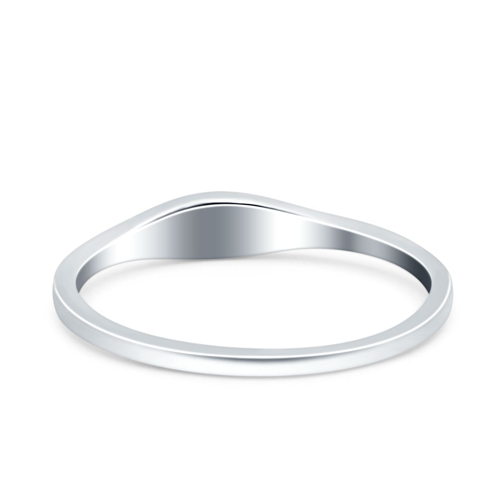 Simple Ring Band Lab Created Opal 925 Sterling Silver (3.5mm)