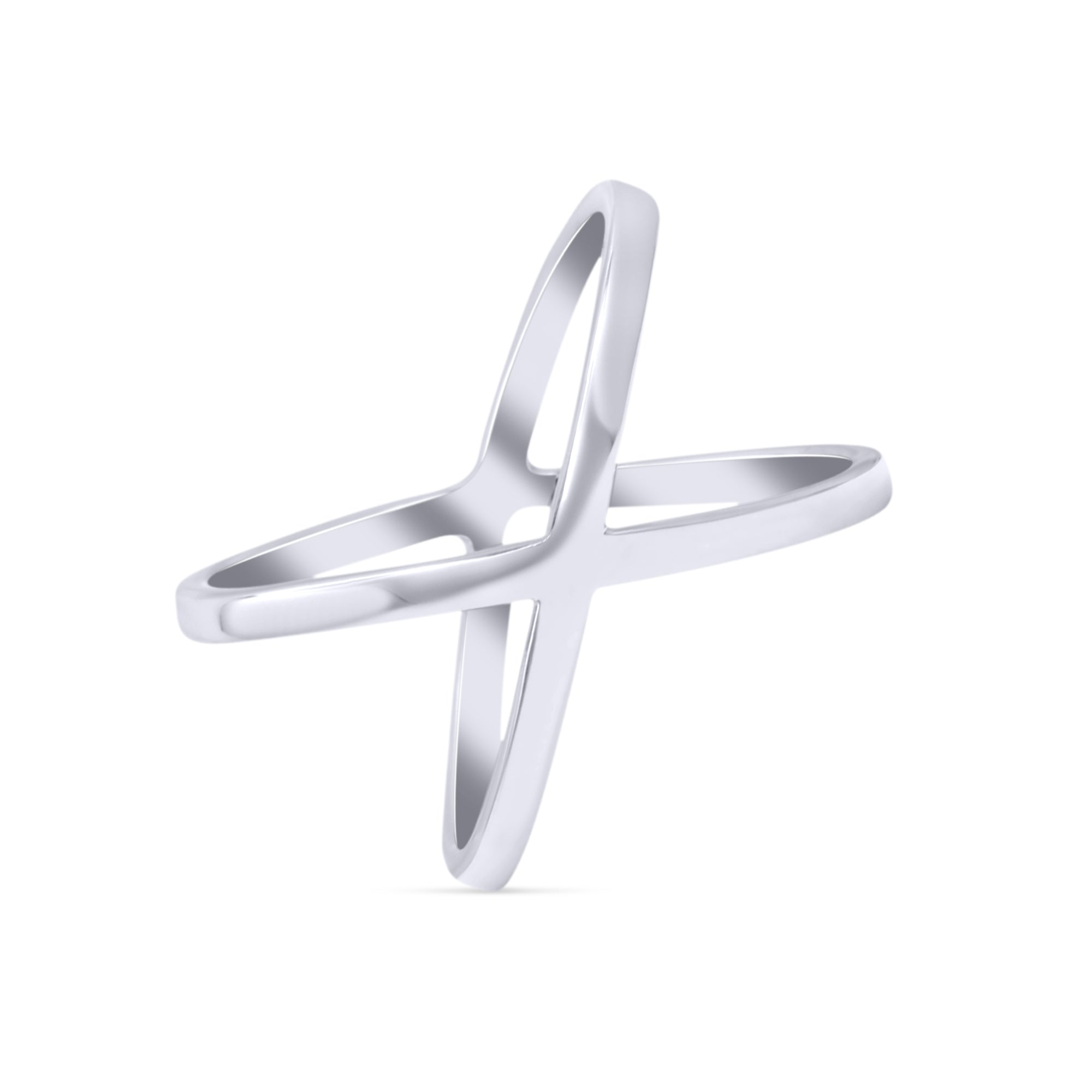 Criss Cross Ring Oxidized Band Solid 925 Sterling Silver Thumb Ring (19mm)