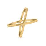 Criss Cross Ring Oxidized Band Solid 925 Sterling Silver Thumb Ring (19mm)