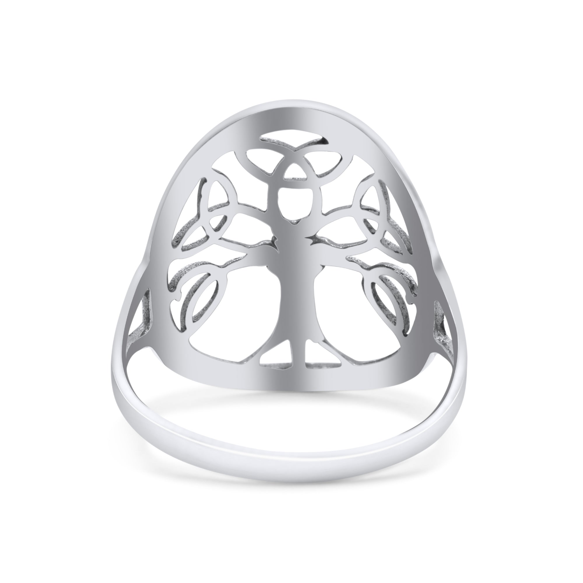Generations New Design Celtic Tree Of Life Trending Oxidized Band Solid 925 Sterling Silver Thumb Ring 19mm