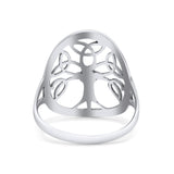 Generations New Design Celtic Tree Of Life Trending Oxidized Band Solid 925 Sterling Silver Thumb Ring 19mm