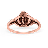 Human Heart Ring Oxidized Band Solid 925 Sterling Silver Thumb Ring (10mm)