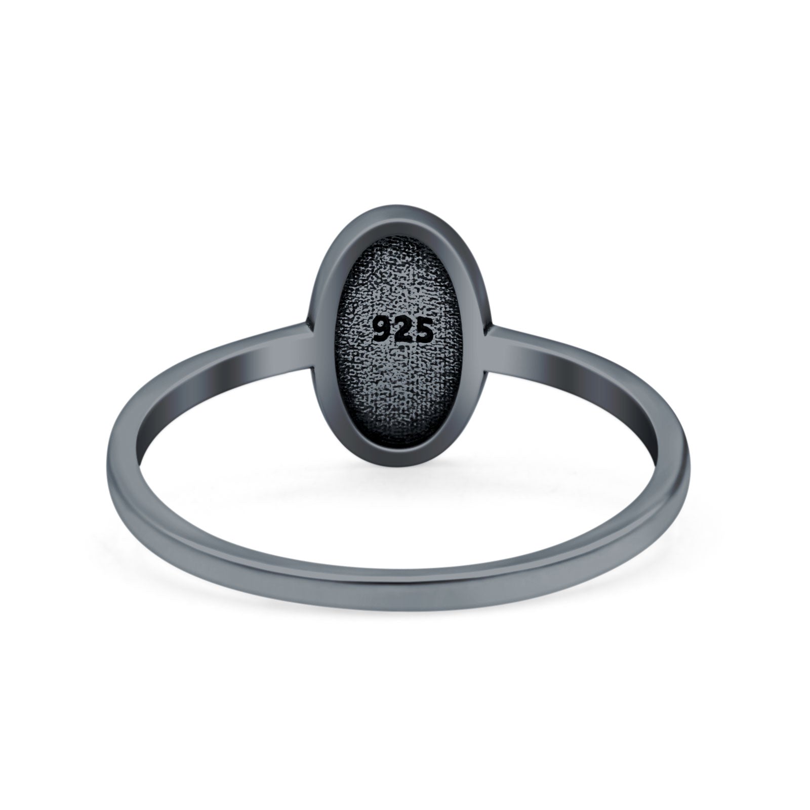 Praying Hands Ring Oxidized Band Solid 925 Sterling Silver Thumb Ring (9.5mm)