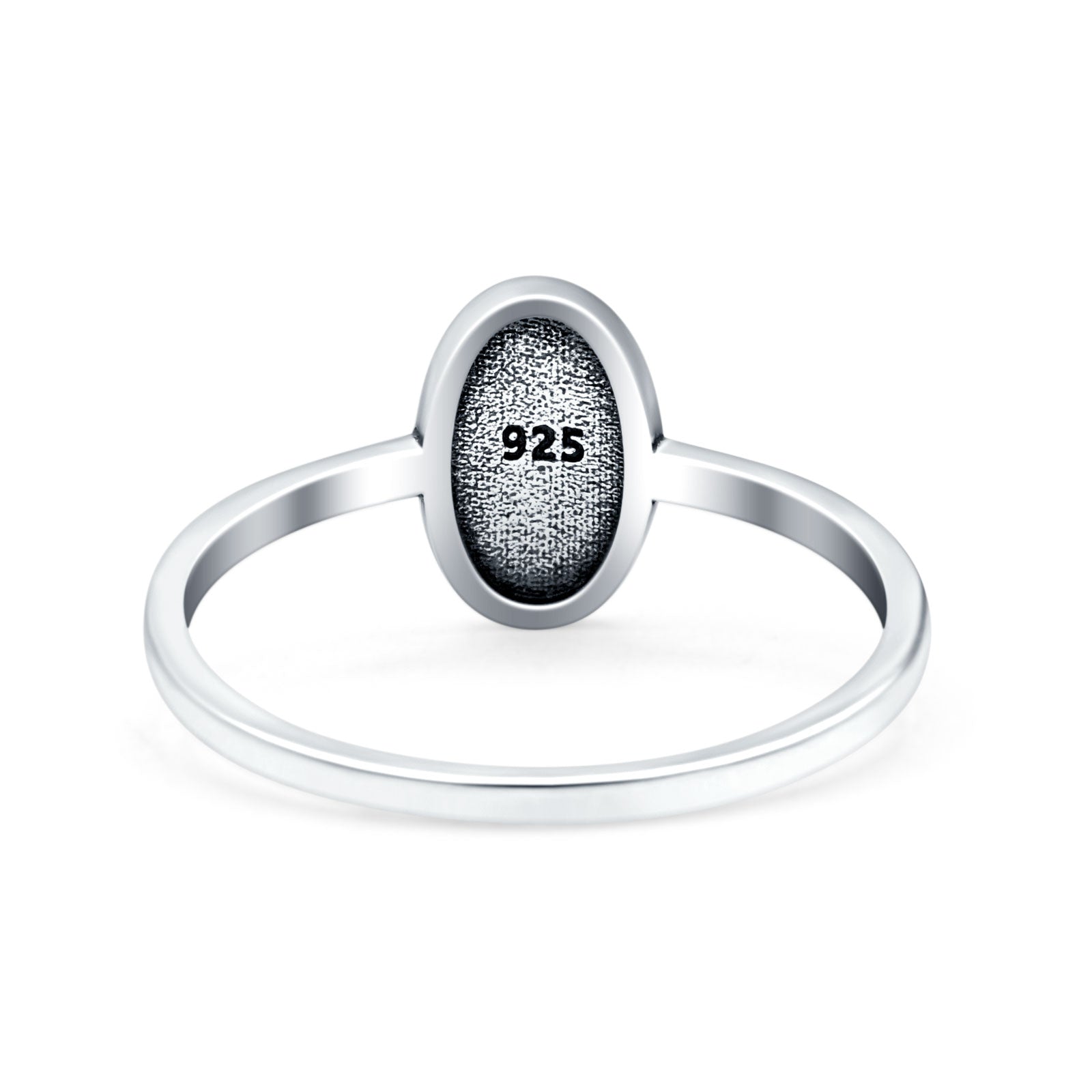 Praying Hands Ring Oxidized Band Solid 925 Sterling Silver Thumb Ring (9.5mm)