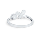 Petite Dainty Butterfly Thumb Ring Band Simulated Cubic Zirconia 925 Sterling Silver