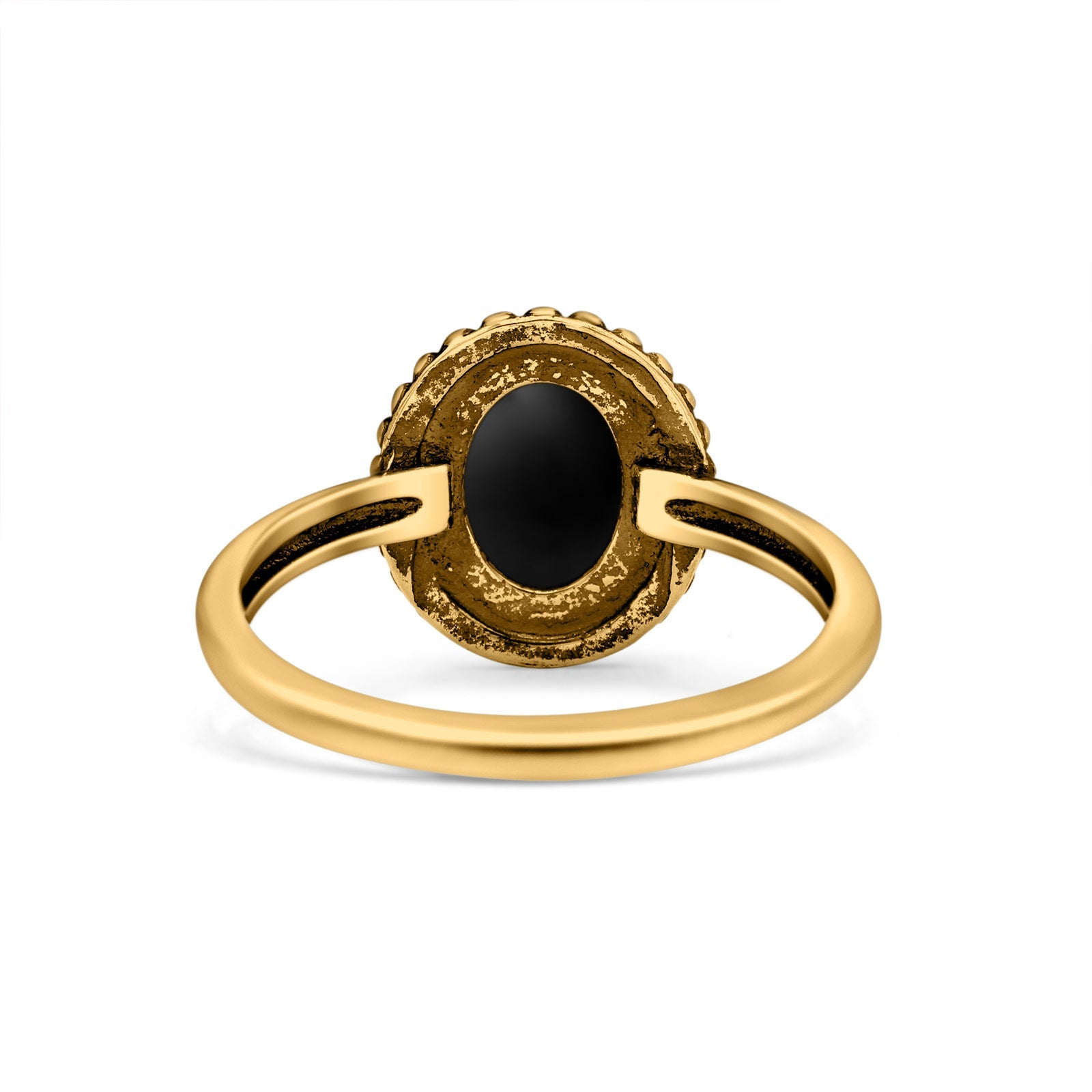 Petite Dainty Lab Opal Ring Solid Round Oxidized 925 Sterling Silver