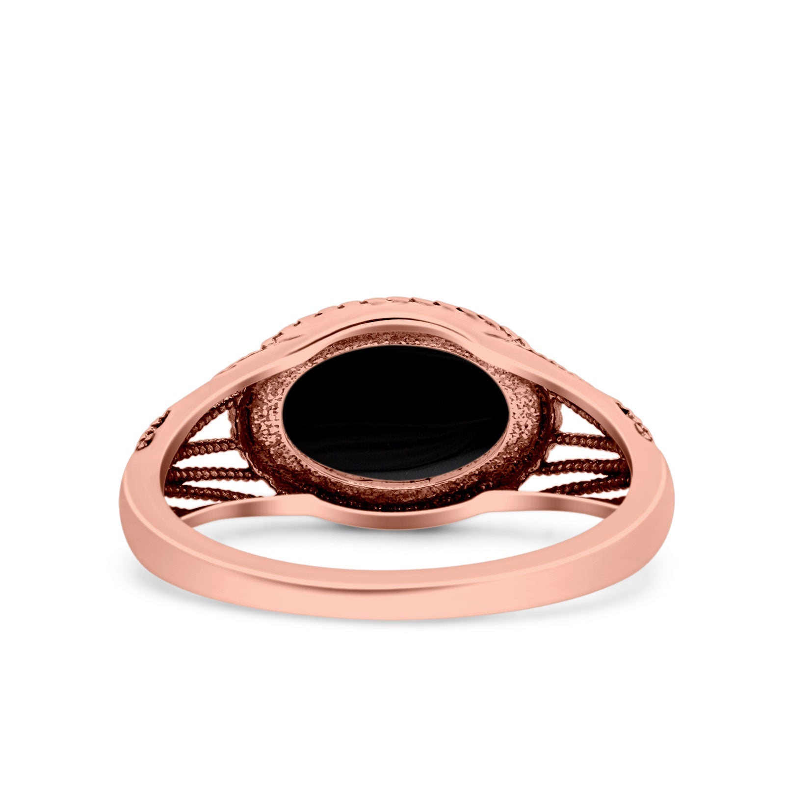 Vintage Style Petite Dainty Lab Opal Ring Solid Oval Oxidized 925 Sterling Silver