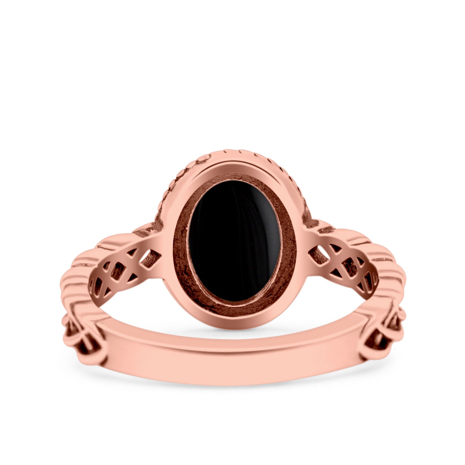 Petite Dainty Cross Vintage Style Lab Opal Ring Solid Oval Oxidized 925 Sterling Silver