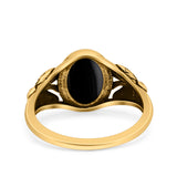 Petite Dainty Butterfly Lab Opal Ring Solid Oval Oxidized 925 Sterling Silver