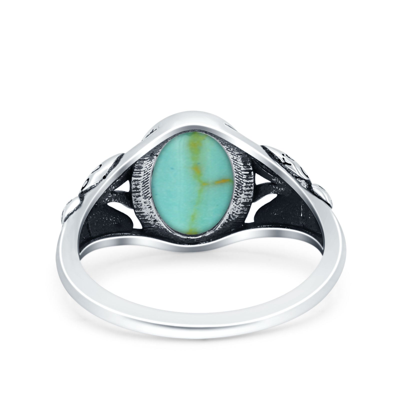 Petite Dainty Butterfly Lab Opal Ring Solid Oval Oxidized 925 Sterling Silver