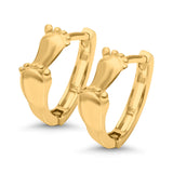 Baby Feet Design Hoop Huggie Earrings 925 Sterling Silver