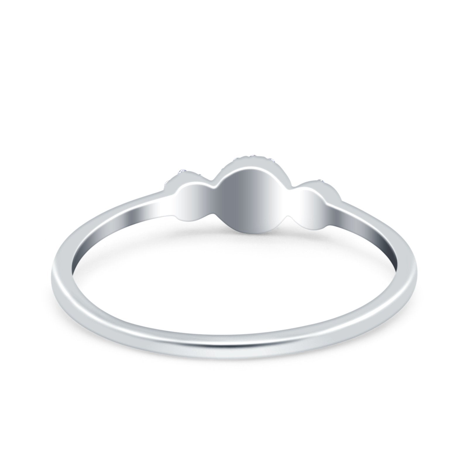 14K Gold 0.05ct Round 5mm G SI Diamond Engagement Eternity Wedding Band Ring