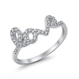 Wedding Engagement Eternity Love Ring Simulated CZ 925 Sterling Silver