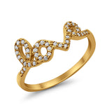 Wedding Engagement Eternity Love Ring Simulated CZ 925 Sterling Silver