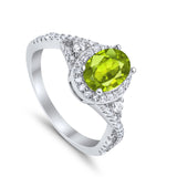 Halo Wedding Ring Simulated Cubic Zirconia 925 Sterling Silver
