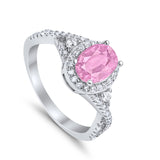 Halo Wedding Ring Simulated Cubic Zirconia 925 Sterling Silver