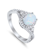 Halo Wedding Ring Simulated Cubic Zirconia 925 Sterling Silver