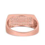 Micro Pave Hip Hop Ice Out Ring Simulated Cubic Zirconia 925 Sterling Silver