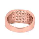 Micro Pave Eternity Engagement Ring Round Simulated CZ 925 Sterling Silver