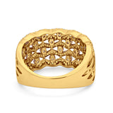 Half Eternity Fashion Band Ring Round Simulated CZ 925 Sterling Silver