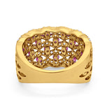 Half Eternity Fashion Band Ring Round Simulated CZ 925 Sterling Silver