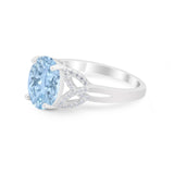Celtic Oval Wedding Engagement Ring Round Cubic Zirconia 925 Sterling Silver